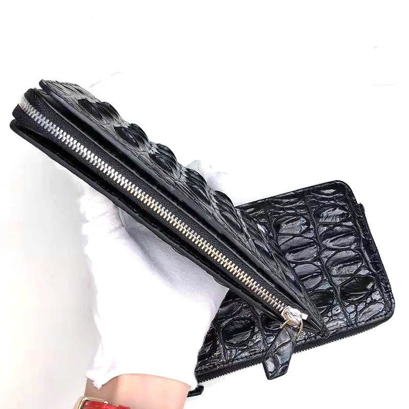 New Fashion Business Men\'s Alligator Wallets Crocodile Genuine Leather Long Organizer Wallet Men Luxury Coin Card Holder Purses