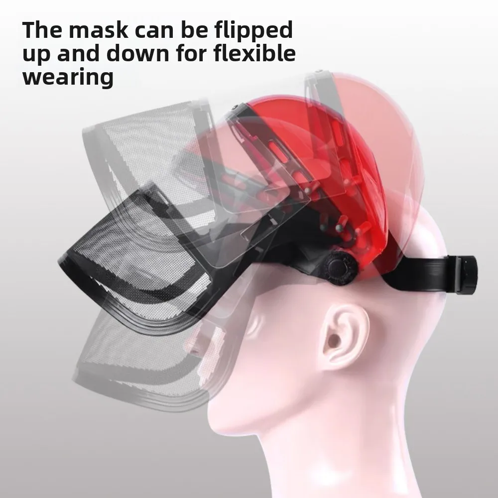 درع الوجه الواقي لقص العشب الاحترافي - درع مقاوم للصدمات من مادة PVC والأكريليك الشفاف المضاد للرش