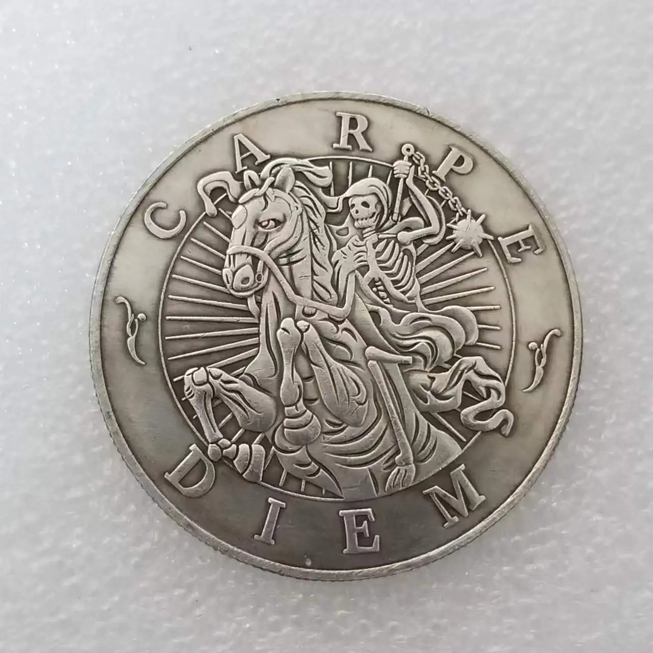 موري ميمينتو تذكارية عملة تحدي الولايات المتحدة الأمريكية مجموعة لعبة الحظ المحظوظ الهيكل العظمي القراصنة العملات الفضية المقتنيات تذكارية