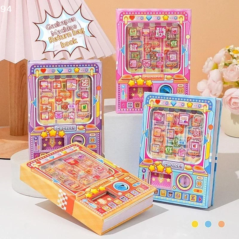 Fun Capsule Toy Machine Snack Decompression Notebook Delicious Snacks Themed Pocket Notebook Color Page Notebook Stationery