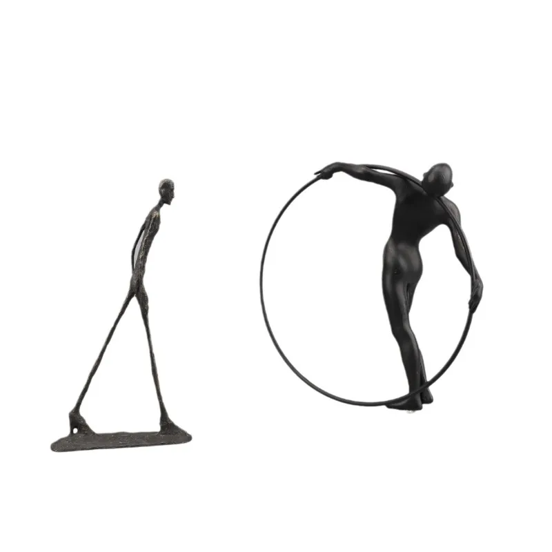 

Modern simple cast iron character creative ornament living room bedroom entrance TV cabinet study model room home decoration