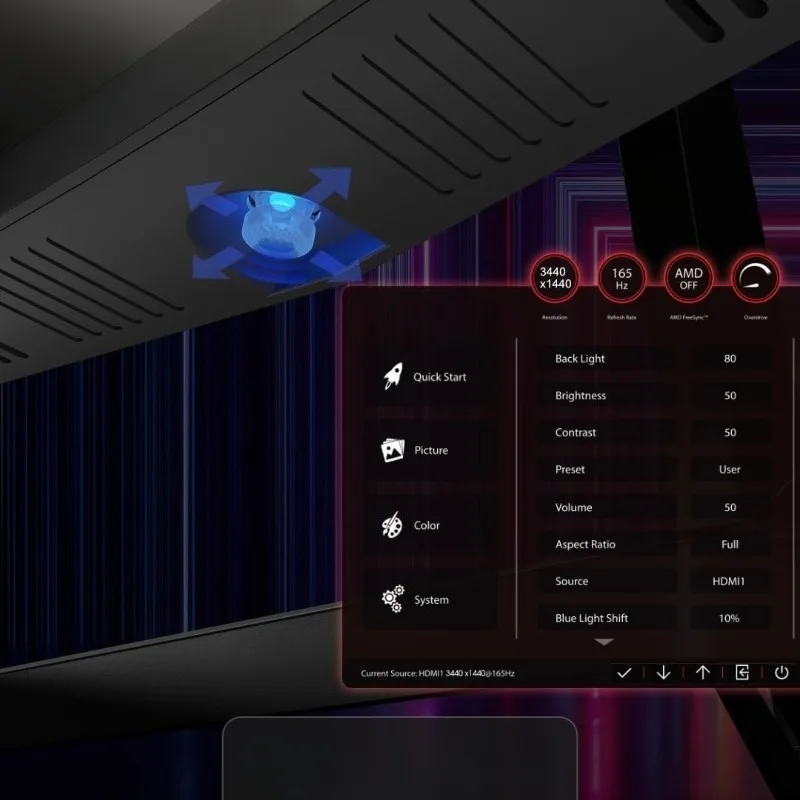 شاشة WQHD منحنية واسعة للغاية مقاس 34 بوصة 3440 × 1440 R1500 حتى 180 هرتز / 165 هرتز DisplayPort x2 99% sRGB 1 مللي ثانية صورة حسب الصورة