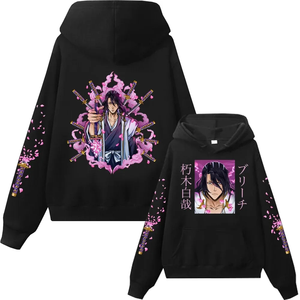 Heiße Anime Bleach Zaraki Kenpachi Kusajishi Yachiru Kleidung Herren Damen Casual Hoodies Trendige Streetwear Harajuku Sweatshirt – Detail 4