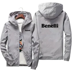 Mens Jacket Daily Spring and Autumn Windbreak Coat BENELLI Regular Fit Active Long Sleeve Jackets Baseball Uniform 7XL