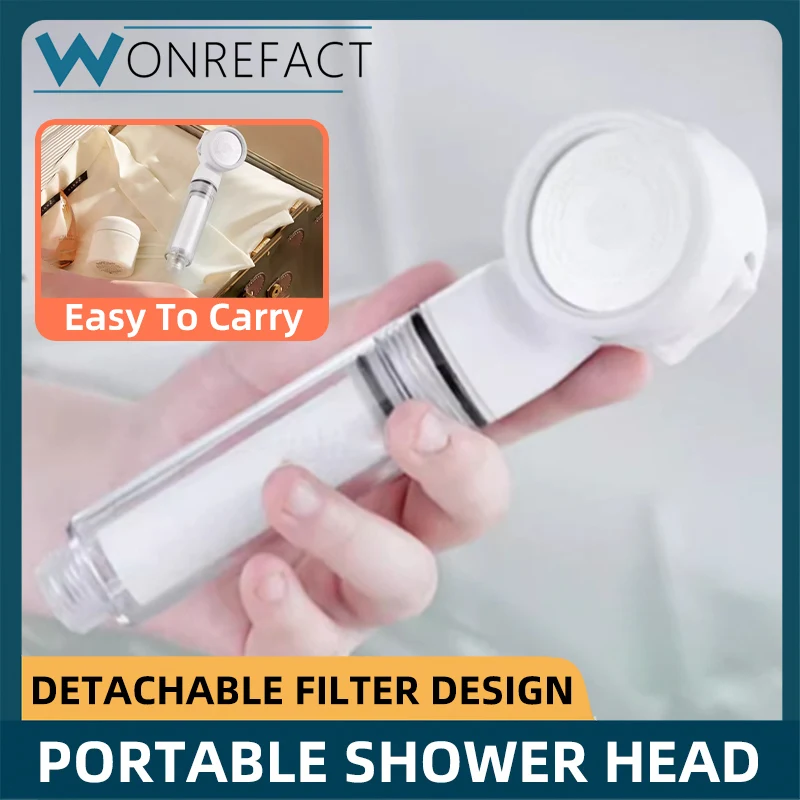 Bathroom Showerheads 3 Modes Mini Shower Head Detachable Filter Shower Head Handheld Showerheads Wall Mounted Showerheads