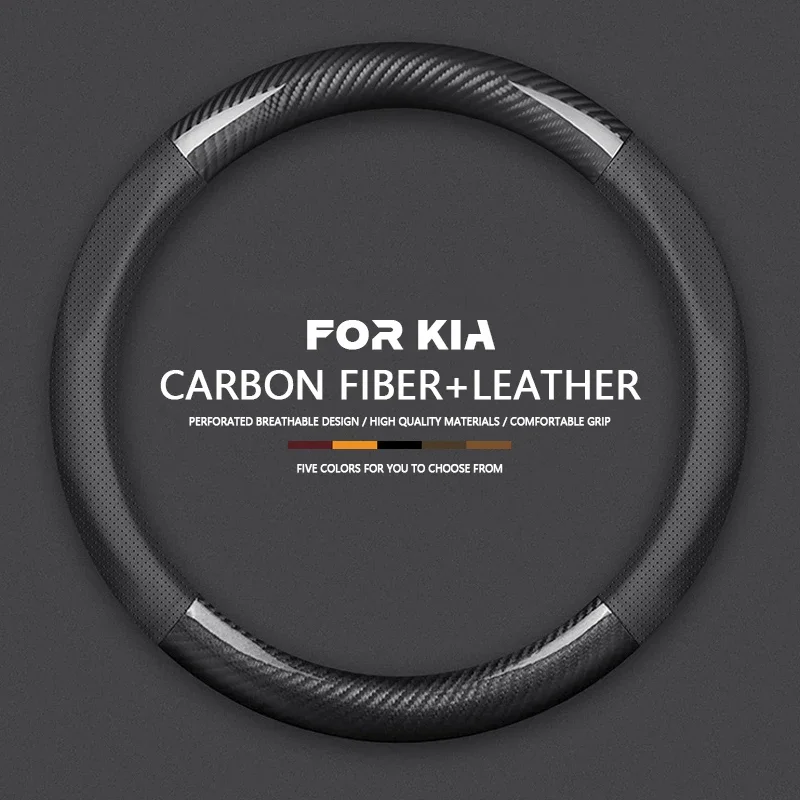 

Car Steering Wheel Cover Leather For KIA K5 K4 KX3 KX5 KX7 K2 K3 GT Brand Rio Cerato Sportage Stinger EV6 EV6 GT EV6 Venga Soul