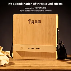 Cajon Wooden Drum 3-in-1 Flat Hand Drum Percussion Instrument Adjustable Strap Portable Box Drum Traveling Party Hand Drums