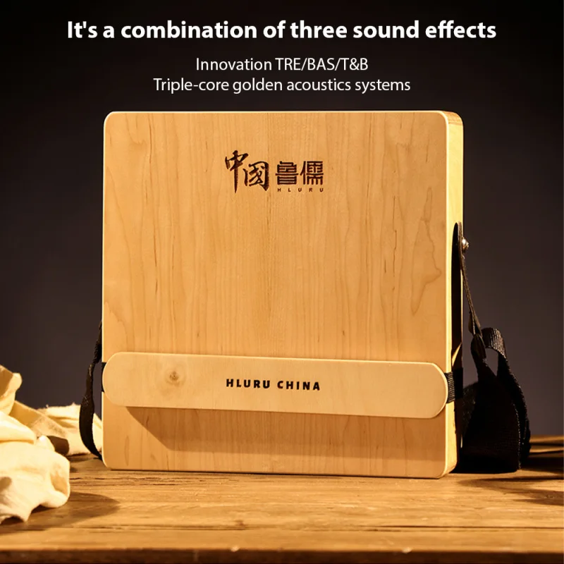 Cajon Wooden Drum 3-in-1 Flat Hand Drum Percussion Instrument  Adjustable Strap Portable Box Drum Traveling Party Hand Drums