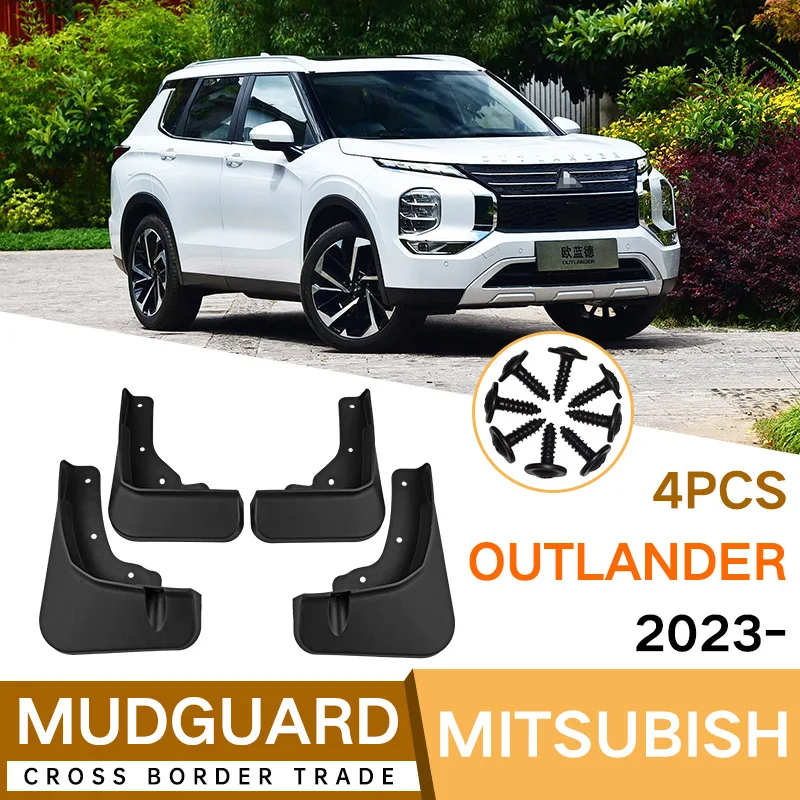 

For Mitsubishi Outlander 2023 black car mudguard Reduce dust Resist tire dirt car accessories tools