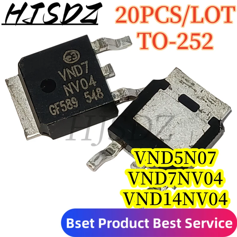 【20PCs/LOT】N-channel switch VND5N07 VND7NV04 VND14NV04 TO-252 in stock