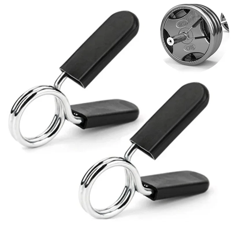 1 Par de Presilhas de Mola para Barra de 25/28/30 mm, Travas de Halteres para Academia, Kit Padrão para Levantamento de Peso, Trava para Barra