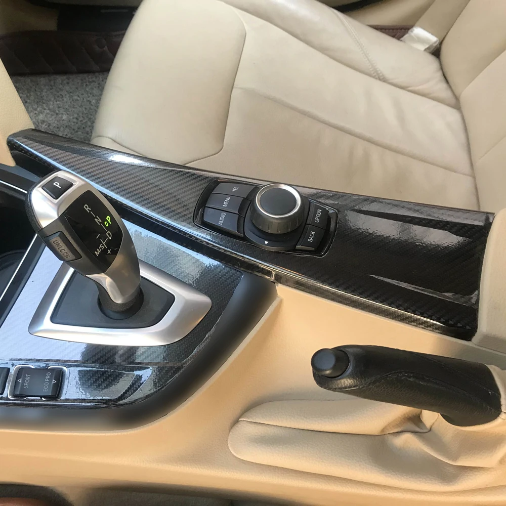 

For BMW 3 Series F30 F31 2013-2019 Car-Styling 3D/5D Carbon Fiber Car Interior Center Console Color Molding Sticker Decals Parts