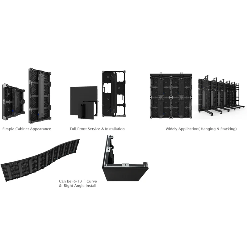 Cartellone pubblicitario con scaffale per segnaletica digitale con passo pixel da 7 m e display ad alta luminosità per videowall a LED per esterni per concerti sul palco