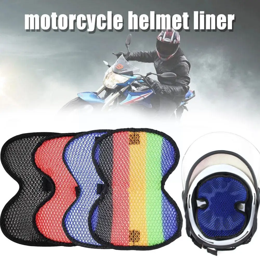 Soft Non-slip Motorcycle Helmet Insert Liner Honeycomb Motorbikes Breathable Mesh Sweat Wicking Lining Helmet Insulation Pa U3P2