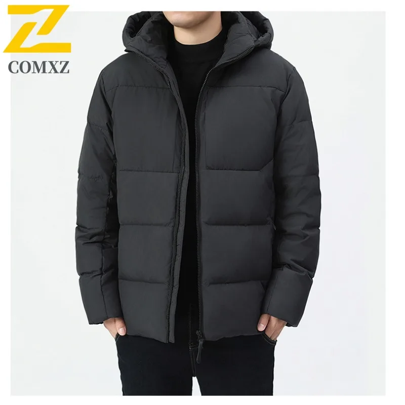 COMXZ 2025 الخريف الشتاء الاتجاه الجديد معطف القطن الموضة عادية تنوعا الحرارية سميكة أسفل سترة مقاوم للماء والرياح #1