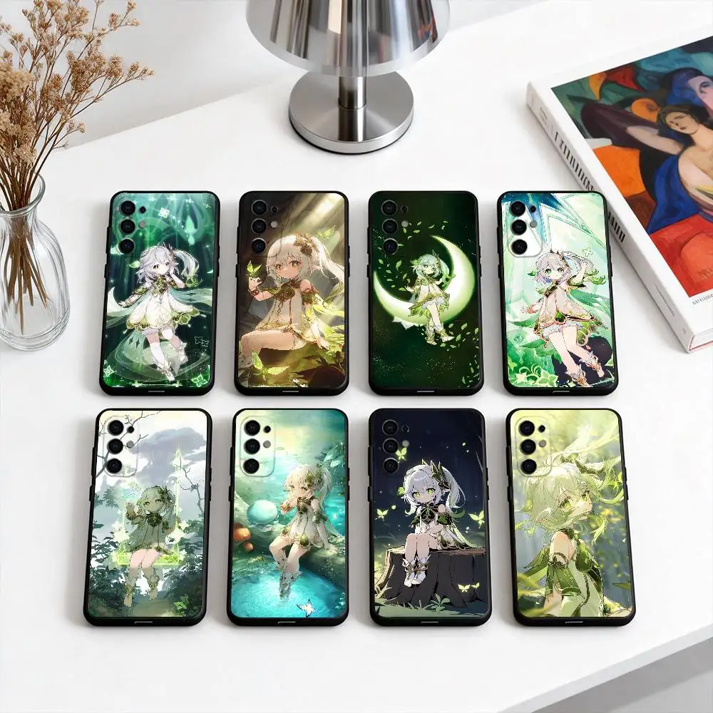 

G-Genshin N-Nahida I-Impact-ngi-es Phone Case Black Silicone Soft For Samsung S25,S24,S21,S22,S23,S30,Ultra,S20,Plus,Fe,Lite