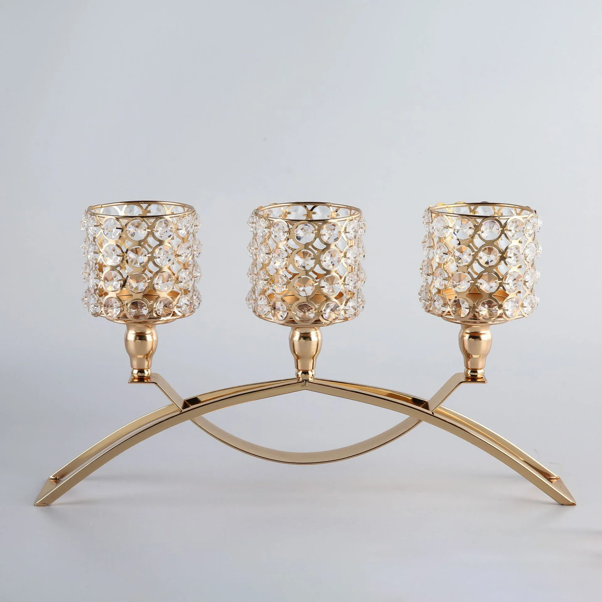 

z Home Wedding Decoration Creative Candlestick Holder Gold Plated Candle Holders