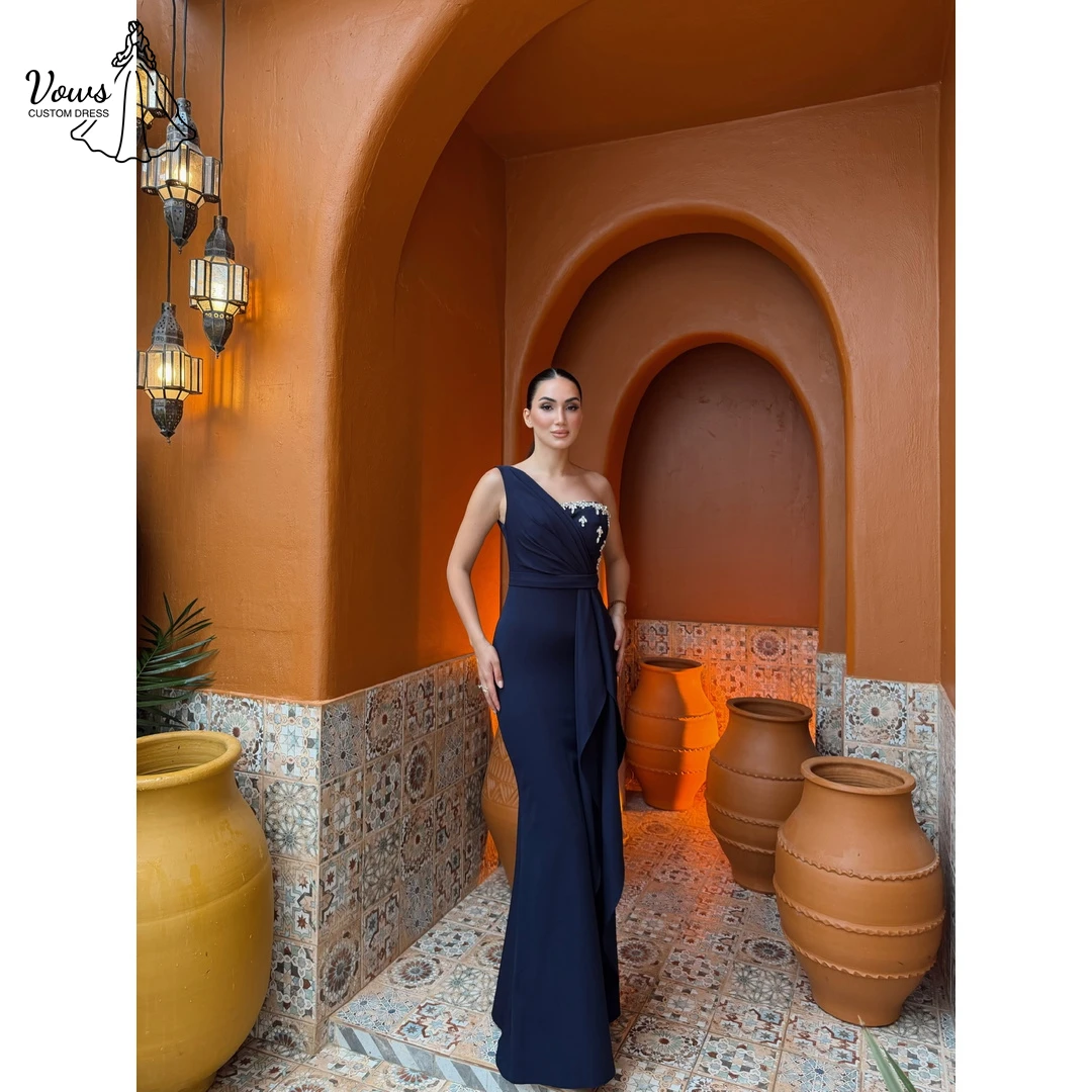 Vows Fish Tail Luxury Elegant Party Dresses 2026 Customized Wedding Dresses and Evening One Shoulder Beads Shine Ball Gowns Prom