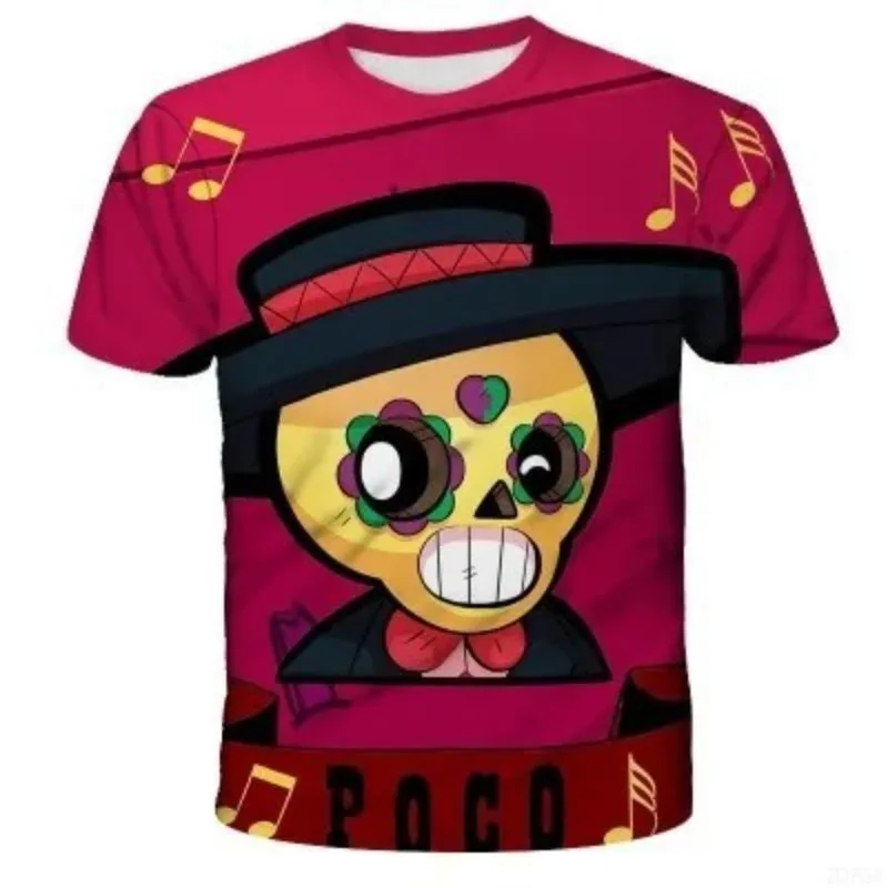 

Summer Anime Couple Outfit Top 3D Digital Print Cartoon Casual Round Neck Short Sleeved T-shirt