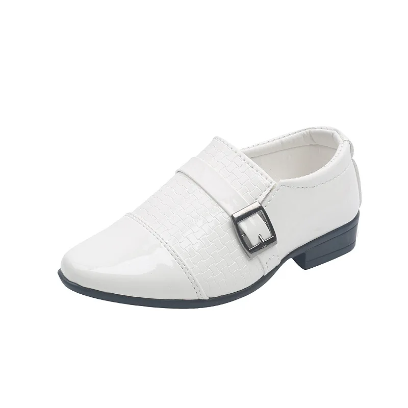 2024 New Boys', Middle School and Students' Performance Leather Shoes Soft soled Flower Children's Etiquette Leather Shoes