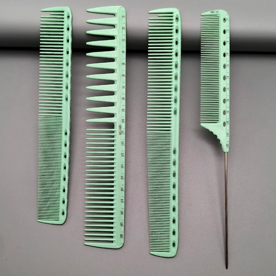 4-teiliges Set Graduierte Kämme, Kämme mit Messleisten, zum Präzisen Schneiden von Haaren, ein unverzichtbares Haarschneidekamm-Set für Friseure und ein Haarstyling-Kamm-Set für den Heimgebrauch – Detail 4