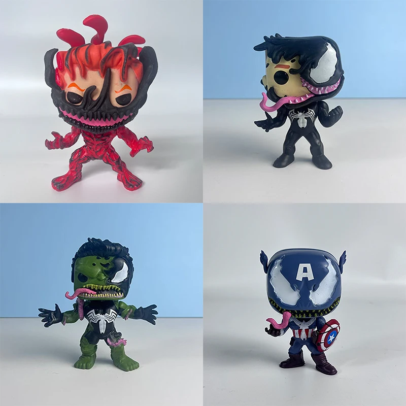 Figuras Funko Pop Venomizadas de Marvel, Carnage, Venom, Hulk, Capitán América, Juguetes Coleccionables, Regalo para Niños