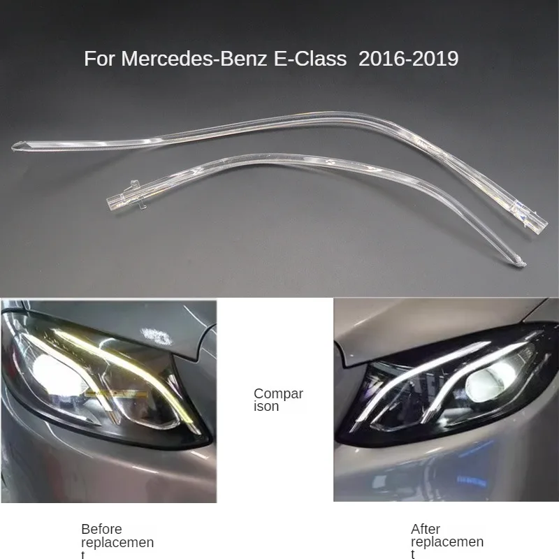 For Mercedes Benz E-Class W213 2016-2019 DRL Light guide plate Light guide tube Headlight Daytime Running Light Guide  Angel Eye