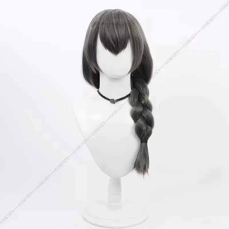 NIKKE The Goddess of Victory Mary Cosplay Wig Grey Braid Wigs 60cm Party Hair Wigs