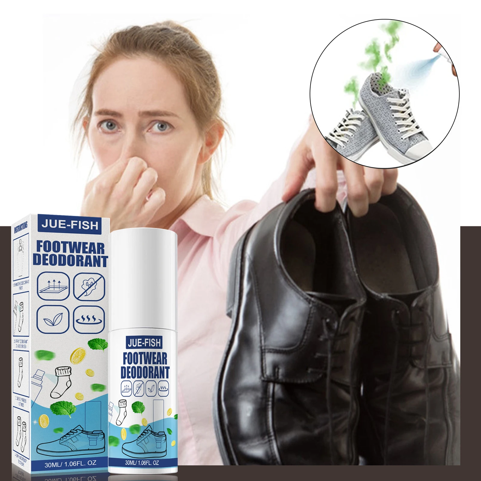 Shoe Socks Odor Removal Spray Feet Care Footwear Deodorant Antiperspirant Shoes Stink Remover Foot Odor Perfume Freshener