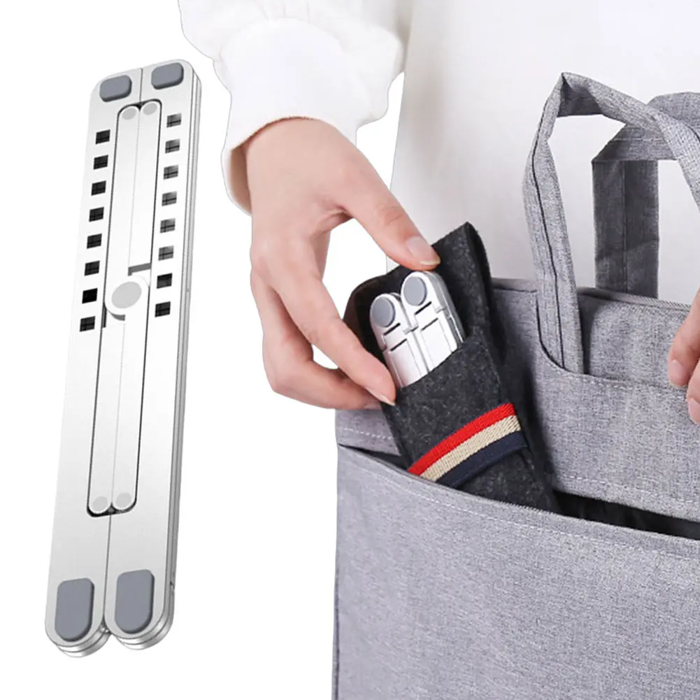 

Подставка для ноутбука, складная подставка для компьютера, планшета, портативная подставка для ноутбука из алюминиевого сплава для ноутбуков MacBook HP Dell Lenovo 11-17,3 дюйма