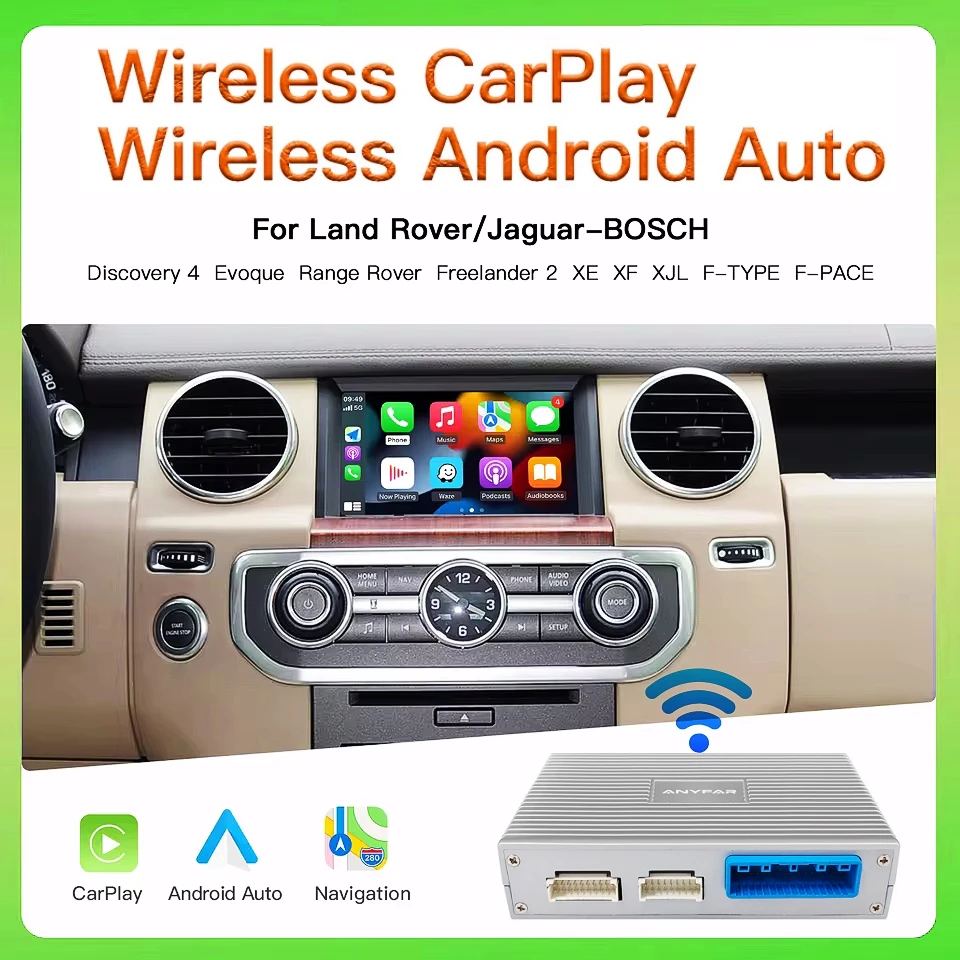 Wireless Carplay Android Auto Fits For Land Rover Jaguar Bosch Discovery 4 Evoque Freelander2 XE XF XJL Decorder