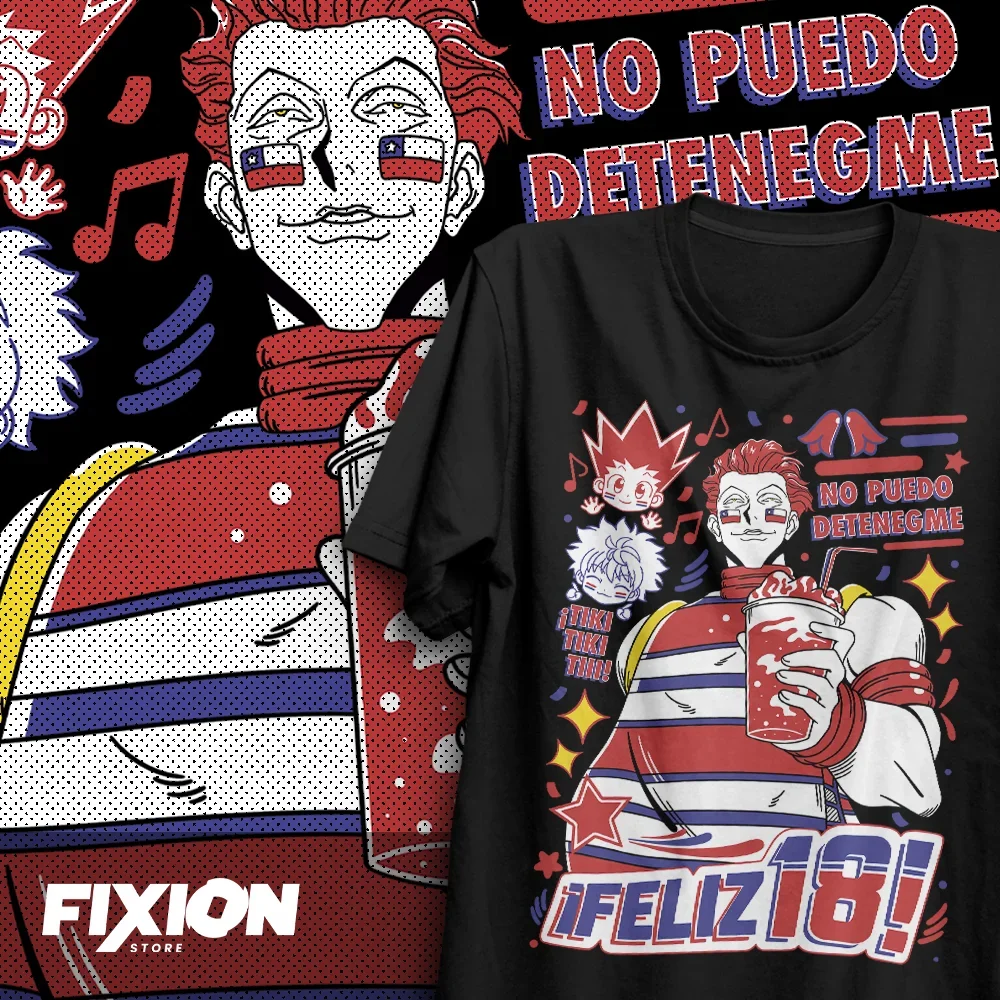 Hunter x Hunter – Fiestas Chile – Hisoka Anime T Shirt Manga Gift For Anime Lover All Size Cotton