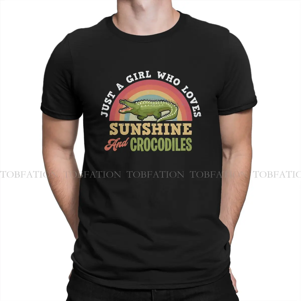 Animal Sunshine Loving Special TShirt Crocodile Wild Animal Comfortable Hip Hop Clothes  T Shirt