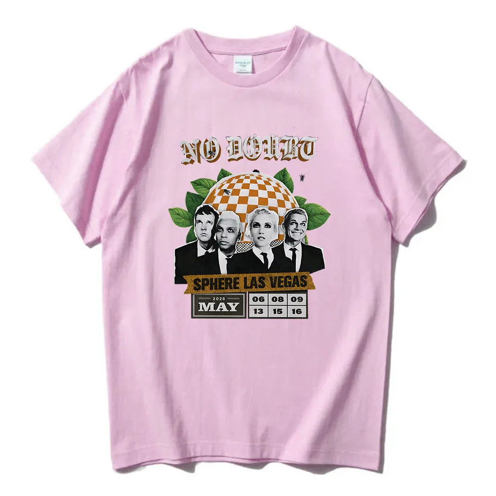 لا شك كرة لاس فيغاس بلايز روك باند الجرافيك تي شيرت مطبوع كم قصير القطن الذكور تيز للجنسين الشارع الشهير الرجال تي شيرت #6