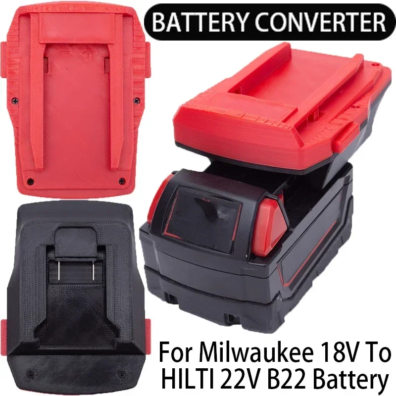 Adaptador de Bateria para Ferramenta de Íon-lítio Hilti 22v B22 para Milwaukee 18v Conversor de Bateria de Íon-lítio Acessório de Ferramenta Elétrica