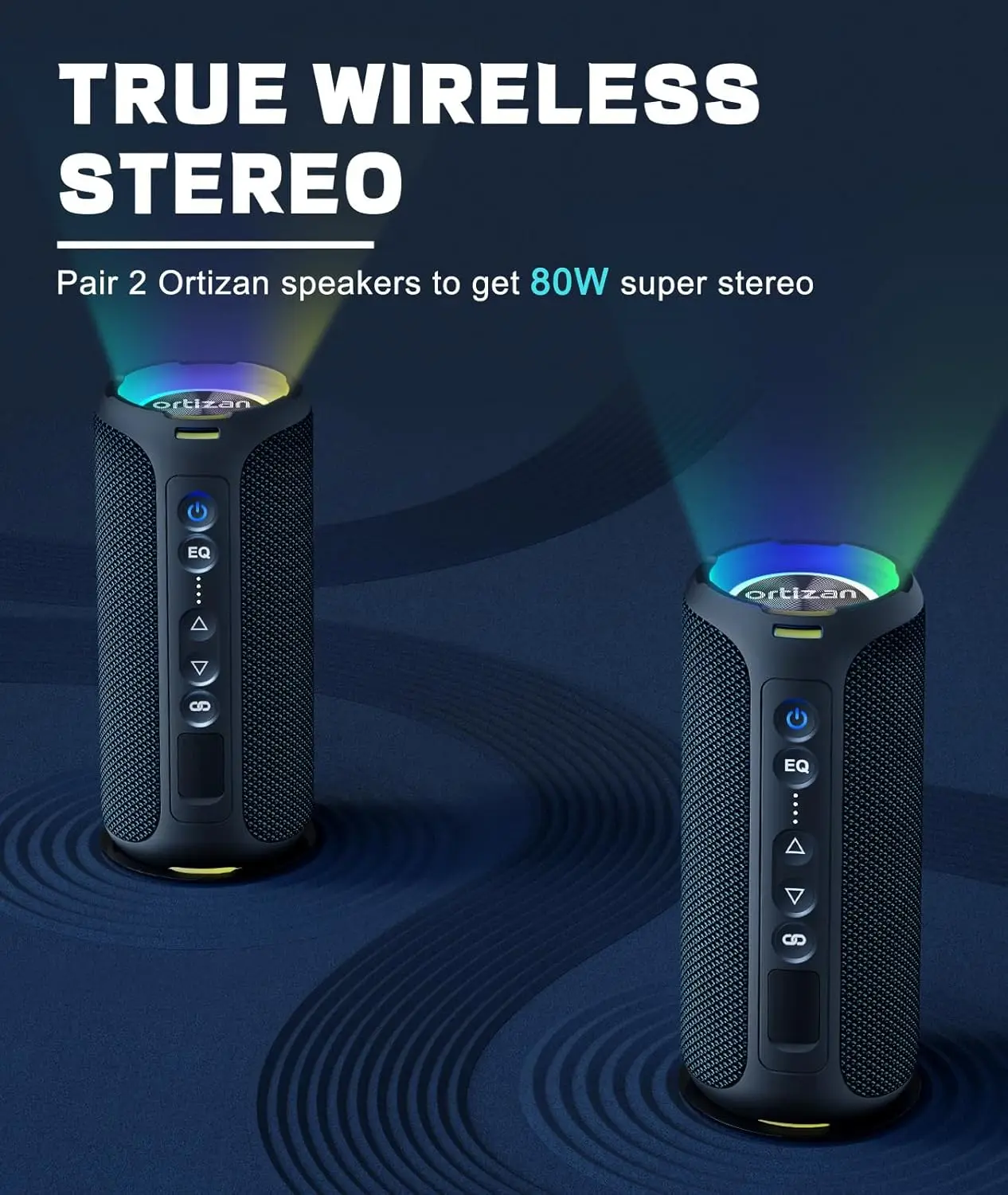 Ortizan X8 Pro Loud Stereo Portable Speaker, 40W Wireless Speaker