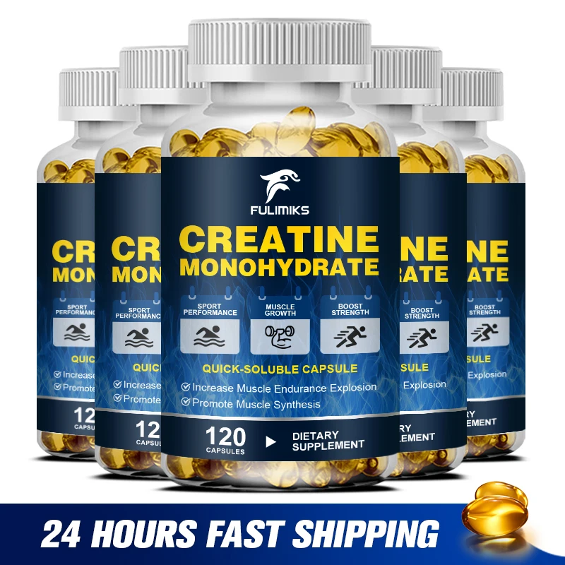 Creatine 3000 mg Monohydrate - Strength, Muscle, Performance Keto-Friendly Adult Nutritional Supplement Capsules