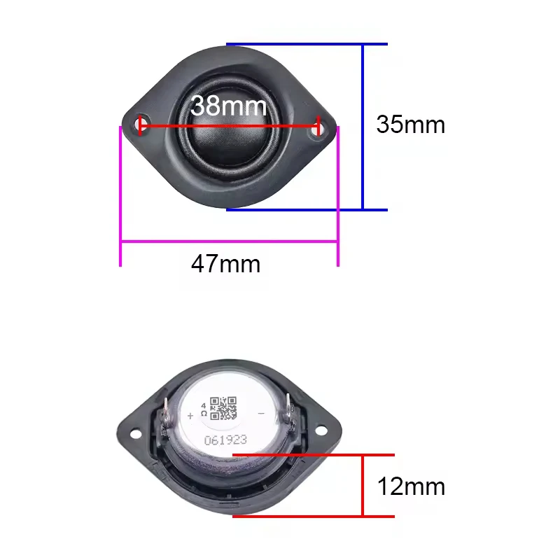 BEIYUAN 2pcs  For JBL Flip 6 Generation Silk Film Tweeter 4OHM 10W Neodymium Speaker Unit Horn