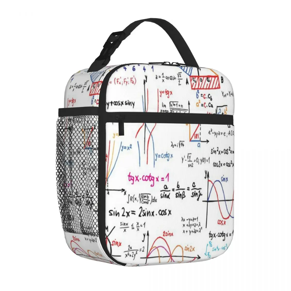 Bestselling Mathematics Formulas Numbers Plain Design Commuter Lunch Bag Business Travel Meal Durable Lunch Bag