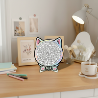 135 PC Cat-shaped Wooden Jigsaw Puzzle Unique Irregular Puzzle Pieces Game Birthday Xmas Gifts for Cat Lovers Home Decorations