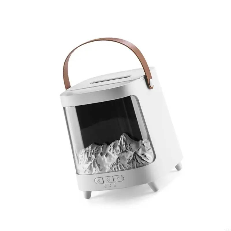 Portable Humidifier for Bedroom Humidifier Realistic Flame Easy Clean Humidifier N58D