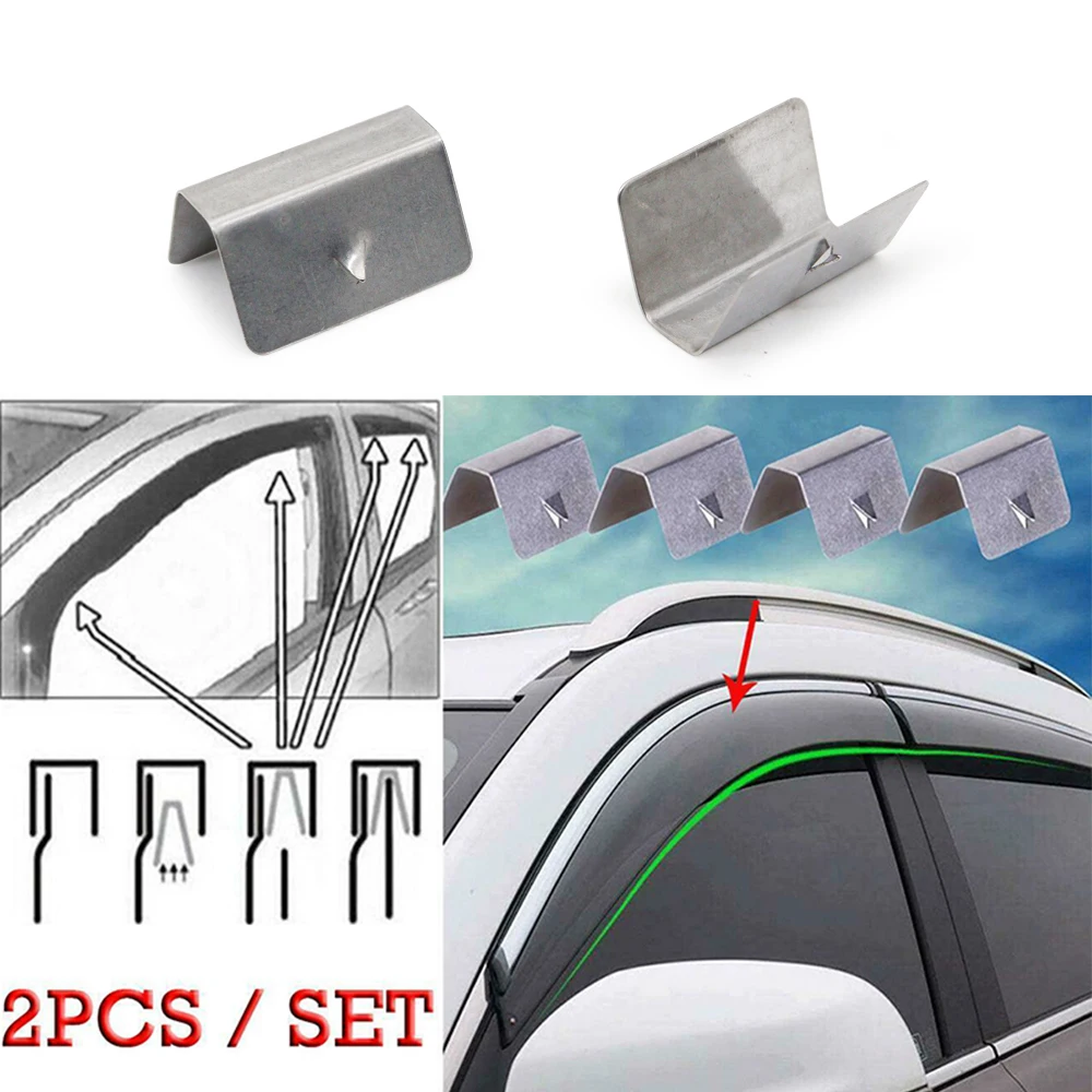 In Channel Wind / Rain Eyebrow Fitting Clips Replacements For Heko Clip X12 X8 X6 X4 Suitable For Many Models High Quality