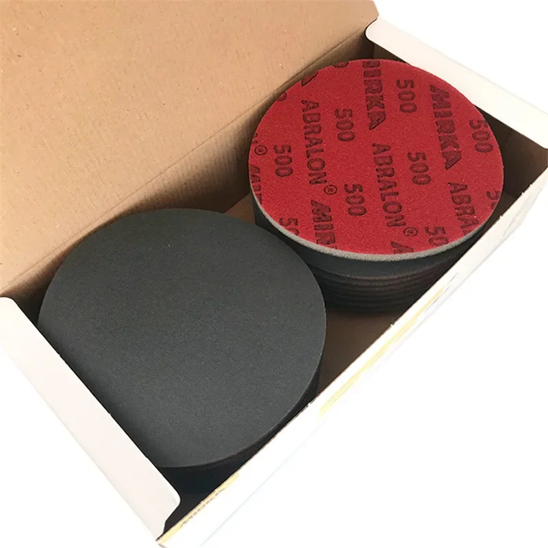 MIRKA1/10/15 Pcs Car Sandpaper2000 And 3000 Finland Mirka Grinding Discs 6 Inch Flocking Automotive Sander Sponge Sand Paper Dis