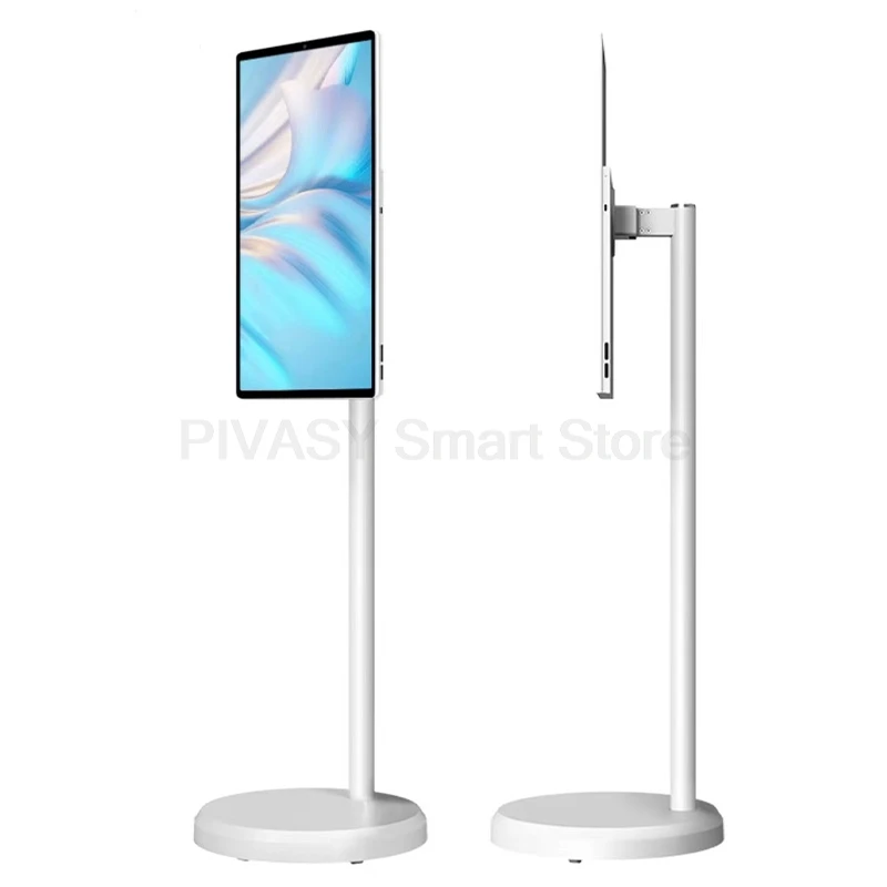 شعبية في الهواء الطلق شاشة تعمل باللمس الحية 21.5 بوصة Portab أندرويد 12 المحمولة للتدوير المنقولة الذكية شاشة تلفاز صغيرة لمكتب اللياقة البدنية