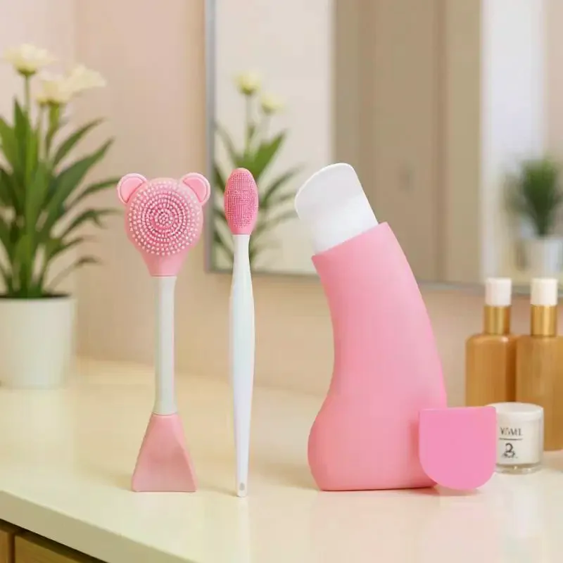 3 uds mascarilla de limpieza Facial de silicona cepillo Multi cuidado de la piel Facial exfoliante exfoliante poros espinillas herramienta de limpieza profunda