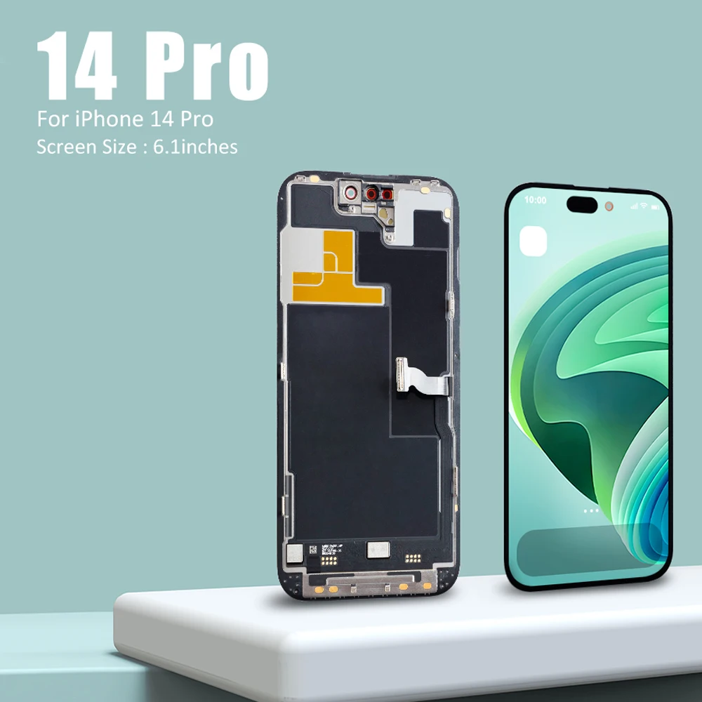 100% Tested OLED for iPhone 14 Pro Display Touch Screen Face ID Digitizer Assembly For iPhone 14 Pro LCD Component Replacement
