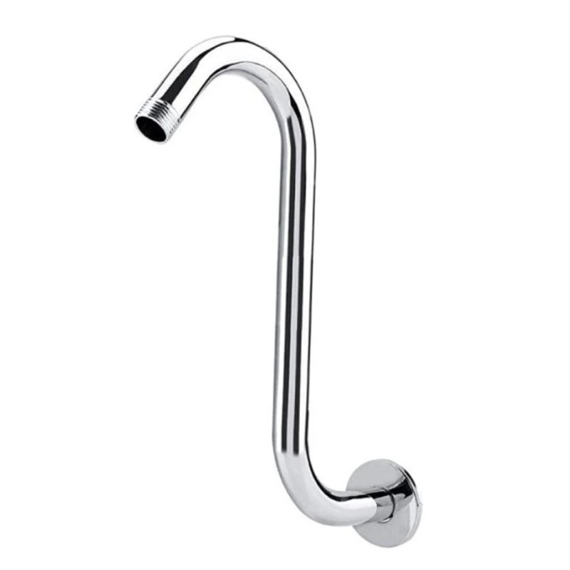 

J2HB Sturdy Stainless Steel Goosenecks Showerhead Extension Arm Arching Bathroom Home Accessory with Flanges Household