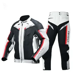 Waterproof Motorcycle Jacket Men's Racing Suit Removable Liner Warm Autumn and Winter Motorcycle Jacket Suit Anti-fall Suit