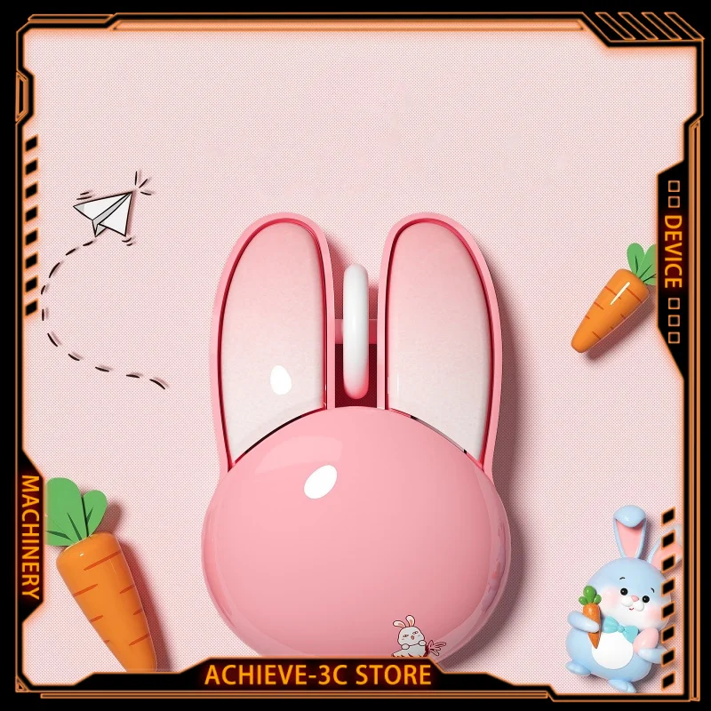 Cute 2.4G Wireless Mouse Rabbit Ear Shape Candy Color Laptop PC Computer Optical Silence Mouse Office Home Girls Gift Mouse