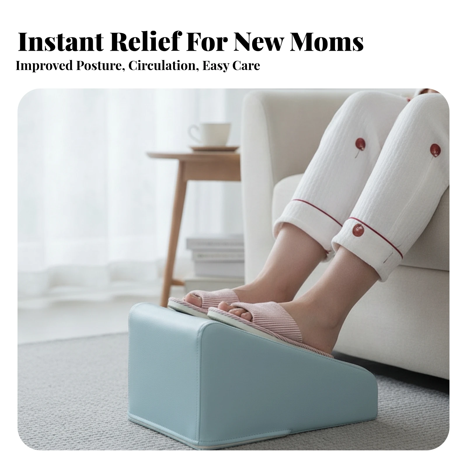 Footrest Cushion Waterproof Foot Elevation Pillow Foot Rest Cushion Ergonomic Furniture Anti-Skid for Nursing Mothers